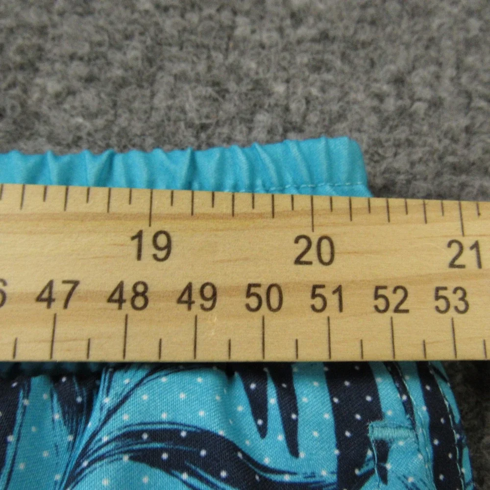 Club Room Swim‎ Trunks Shorts Blue Floral Print XXL Polyester Mesh Lined